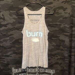 Burn Women’s Gray Racerback Tank Top